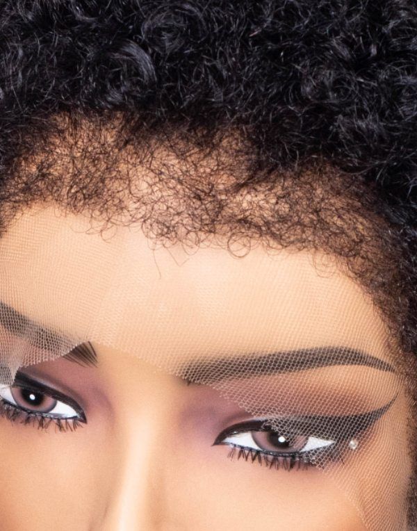 Natural Edges - Pixie Cut Short Kinky Curly Glueless Invisible Swiss Lace Wig Human Hair with HD Lace