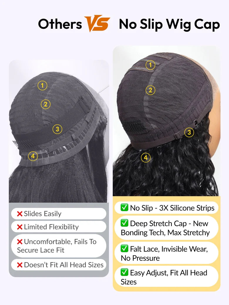 Honey Blonde Highlights Sun-kissed Hair 7x5 Pre Cut Shoulder-length Glueless Curly Bob Wig Put On and Go 180% Density