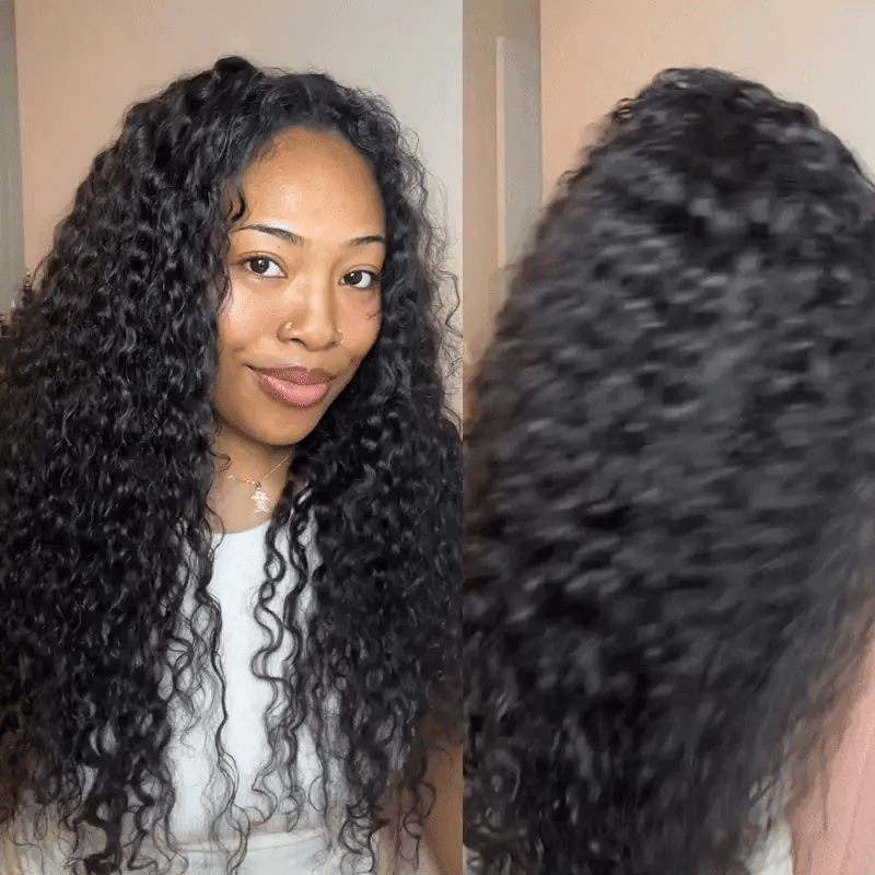 [WEAR GO HALF WIG] boohair New In Beach Curly Half Wig Seamless Flip Over Drawstring Glueless Wig Beginner Friendly