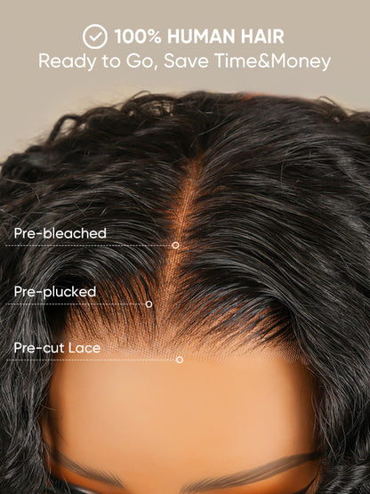 Wear Go Wig Full Curly 7x5 13x4 HD Glueless Wigs Burmese Curly 250% Density Water Wave Human Hair