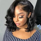 Body Wave 13x4 HD Lace Front Wigs Human Hair Glueless Bob Wigs Pre Plucked Natural Hairline Short Frontal Wig