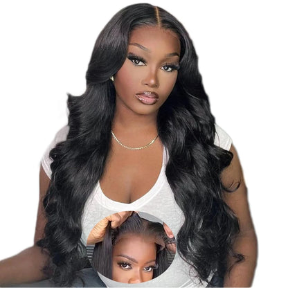5x5 Glueless Wigs Human Hair Body Wave Lace Front Wigs Put On and Go Glueless Wig with Pre-plucked