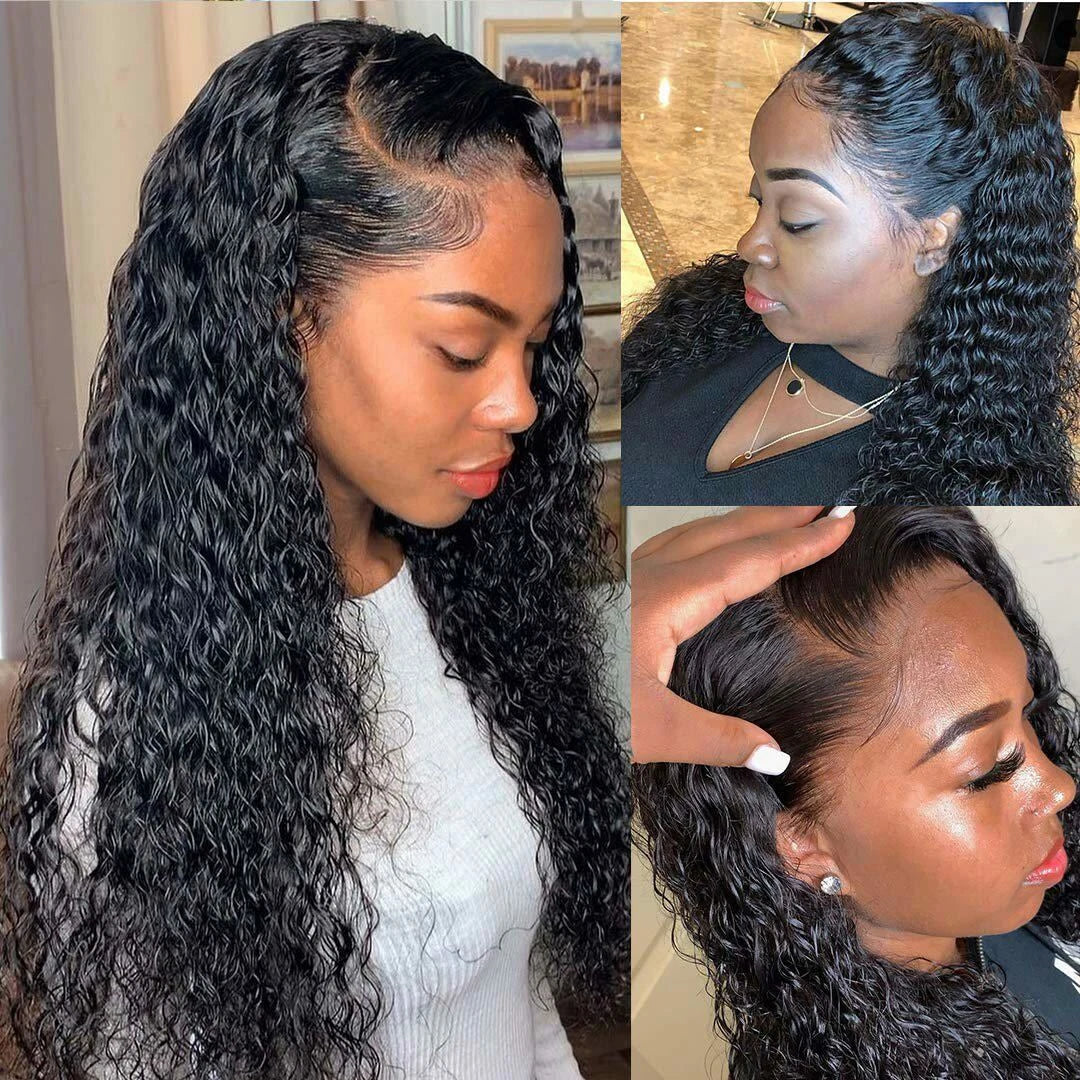 Water Wave HD Lace Front Wig Wear Go Glueless 5x5 Closure Pre-Cut Human Hair Transparent Lace Wigs