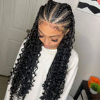 Human Boho Braiding Hair Deep Wave Double Drawn Spanish Curly Bulk Hair Extensions