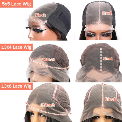 Body Wave 13x4 Lace Frontal Bob Wig Human Hair Remy Short Glueless Pre Cut Lace Wig