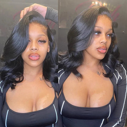 Body Wave 13x4 Lace Frontal Bob Wig Human Hair Remy Short Glueless Pre Cut Lace Wig