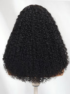 7x5 Bye Bye Knots Kinky Curly Wig Put On and Go Pre Cut Lace Lace Closure Premium Glueless Human Hair Wigs with Drawstring