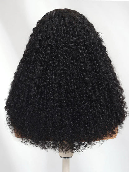 7x5 Bye Bye Knots Kinky Curly Wig Put On and Go Pre Cut Lace Lace Closure Premium Glueless Human Hair Wigs with Drawstring