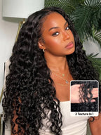 13x4 Pre Everything Crimps Curl Crimped Deep Waves High-volume Look Lace Frontal Wig 150% Density Beginner Friendly