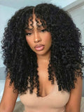 7x5 Bye Bye Knots Kinky Curly Wig Put On and Go Pre Cut Lace Lace Closure Premium Glueless Human Hair Wigs with Drawstring
