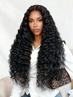 13x4 Pre Everything Crimps Curl Crimped Deep Waves High-volume Look Lace Frontal Wig 150% Density Beginner Friendly