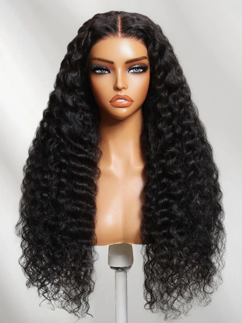 13x4 Pre Everything Crimps Curl Crimped Deep Waves High-volume Look Lace Frontal Wig 150% Density Beginner Friendly